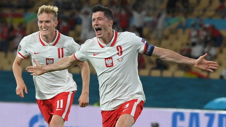 Lewandowski deny Spain first Euro 2020 win