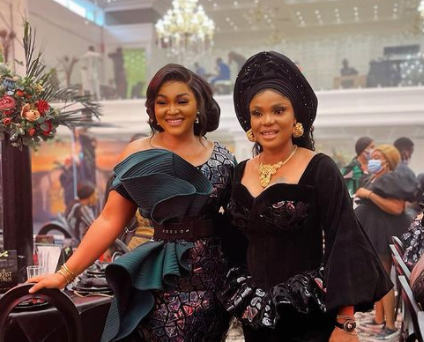 Toyin Abraham reunite Mercy Aigbe, Iyabo Ojo at Toyin Lawani’s wedding