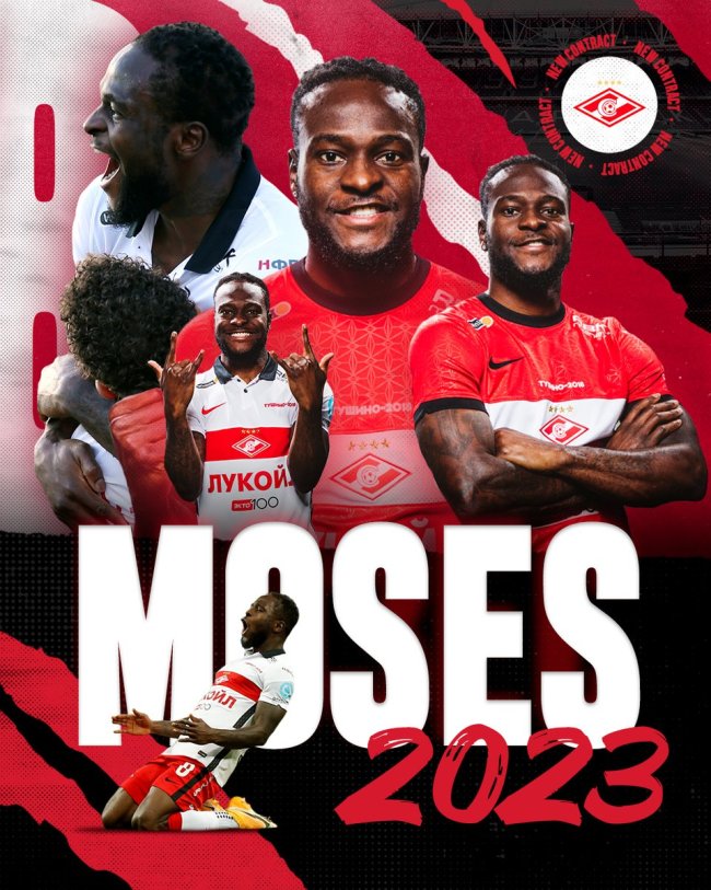 Victor Moses officially departs Chelsea for Spartak Moscow on permanent deal