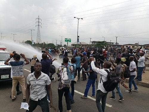 JUST IN: Police arrest, teargas Yoruba Nation protesters in Lagos