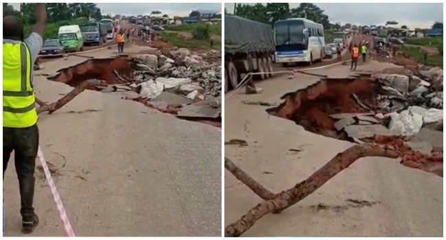 Motorists advised to use alternative routes as section of Lokoja-Kabba Highway collapses