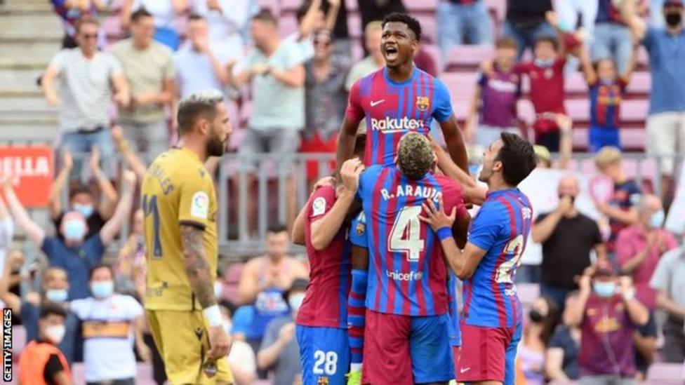 Fati scores as Barca win eases pressure on Koeman