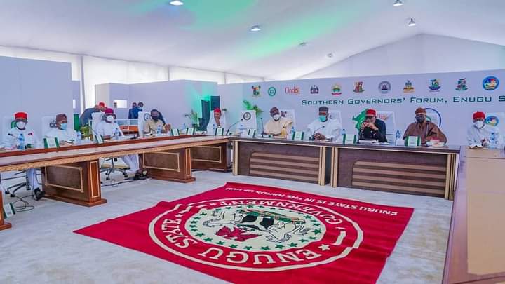 Southern Nigeria Governors back States to collect VAT, insist 2023 presidency be zoned to region