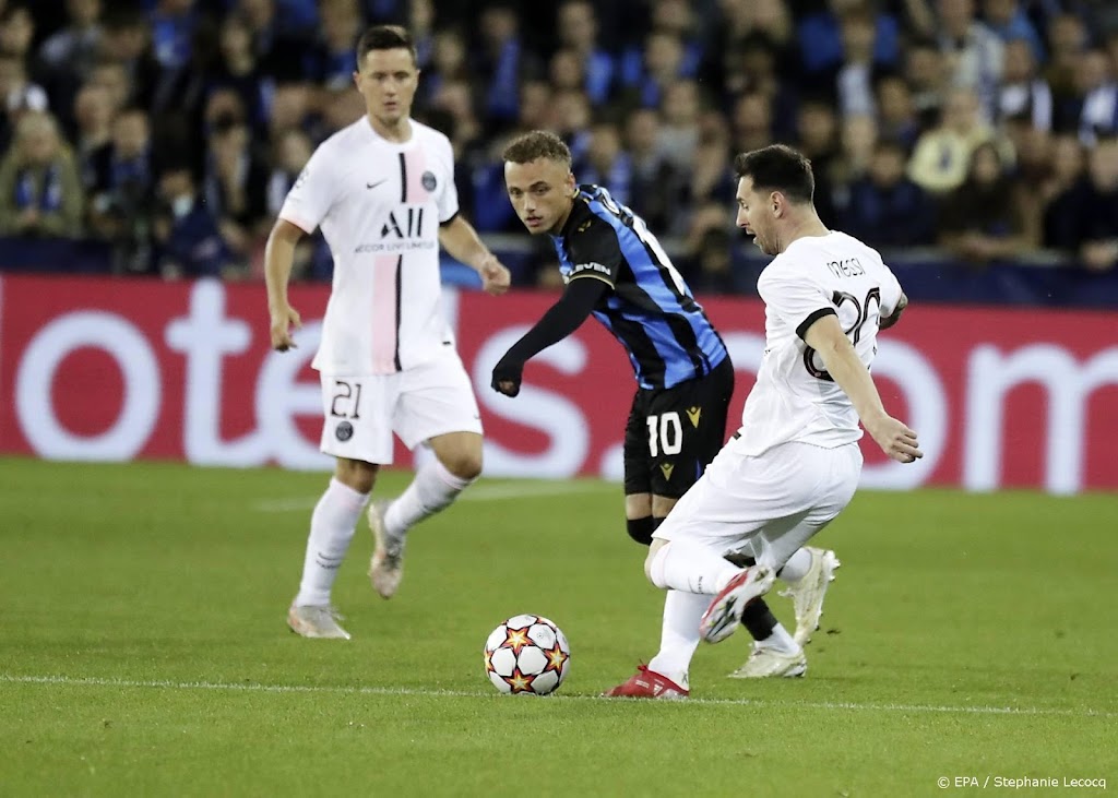 UCL: Club Brugge silent Messi as PSG play draw