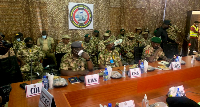 Insecurity: Defence Minister, Service Chiefs visit Borno