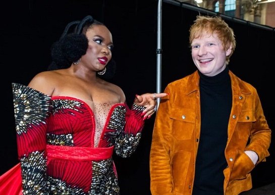 I prefer Ghanaian jollof, Ed Sheeran tells Yemi Alade