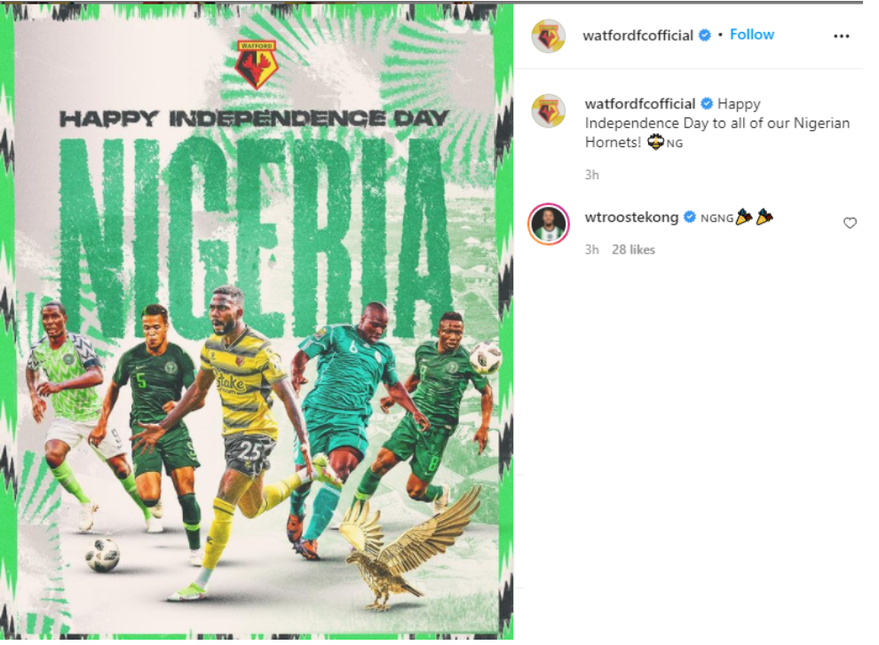 Watford joins Nigeria to Celebrate her 61st Independence Day