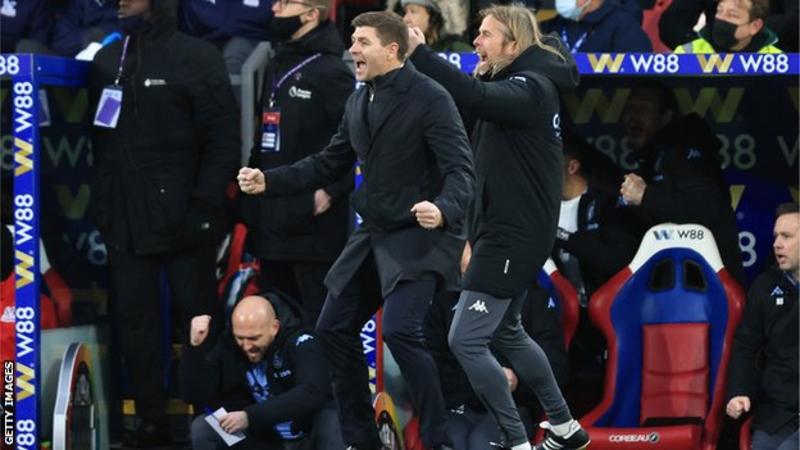 Gerrard’s Villa earn vital win at Crystal Palace