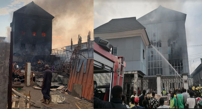 Fire razes workshop, spare parts building in Ladipo market, Lagos