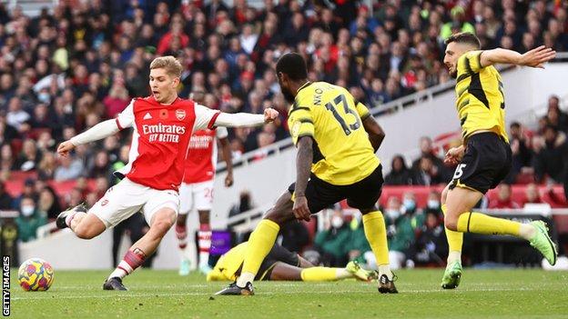 EPL: Smith Rowe seals Arsenal win in Arteta’s 100th game