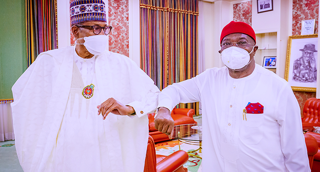Abia State Governor, Ikpeazu visits Buhari, explains why South East region should produce president in 2023
