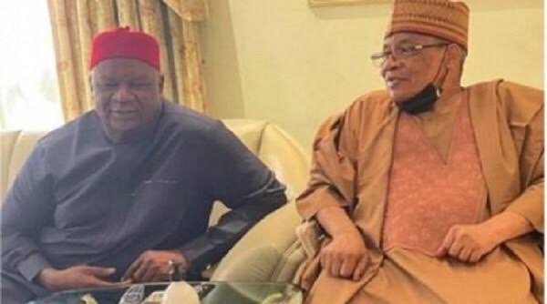 See what happened when  Ex-SGF, Anyim Pius Anyim took Presidential ambition to Babangida, Abdulsalam [Photos]