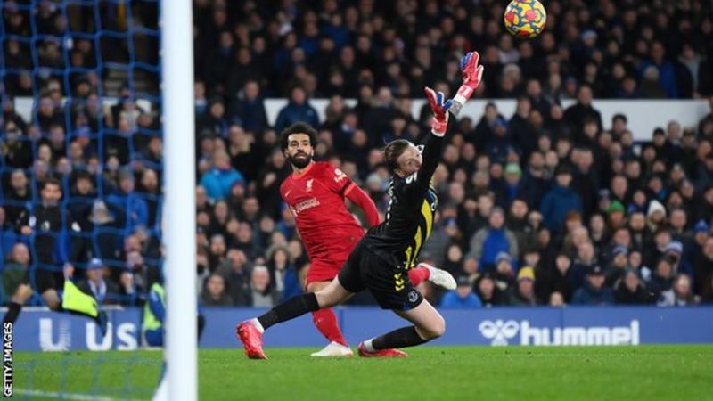Salah hits double as Liverpool win Merseyside derby