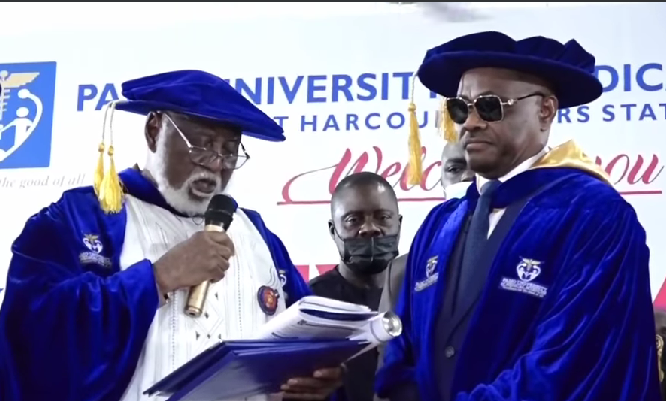 Gov Wike bags honorary doctorate degree after condemning same