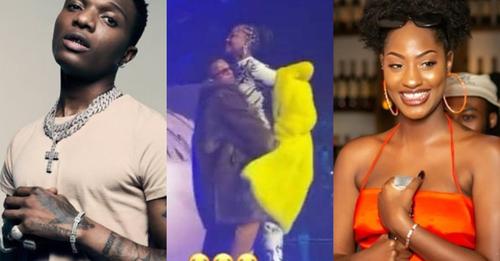 Knocks as Wizkid grabs Tems during O2 arena performance
