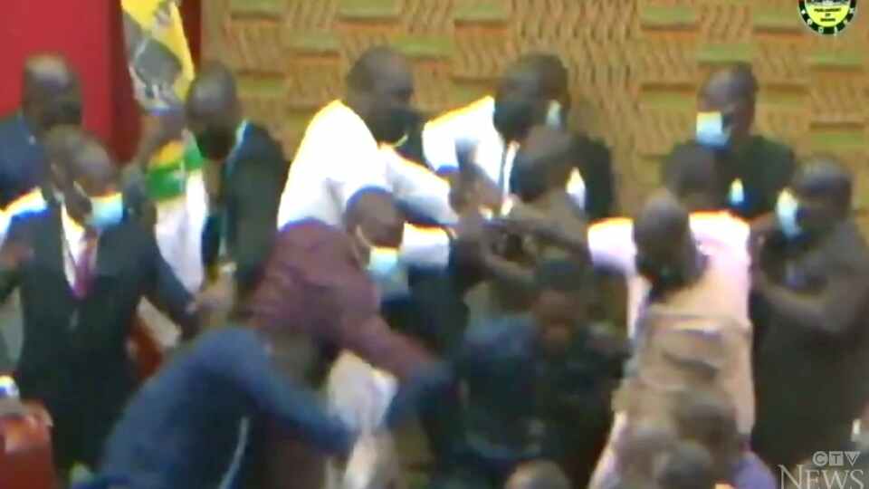 Punches thrown in Ghanaian parliament over electronic payments tax