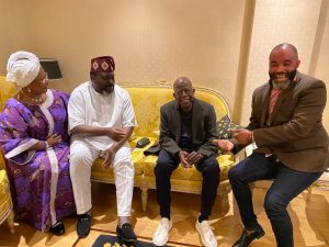 2023: Tinubu consults Omole, APC UK Leader, NDA team in London