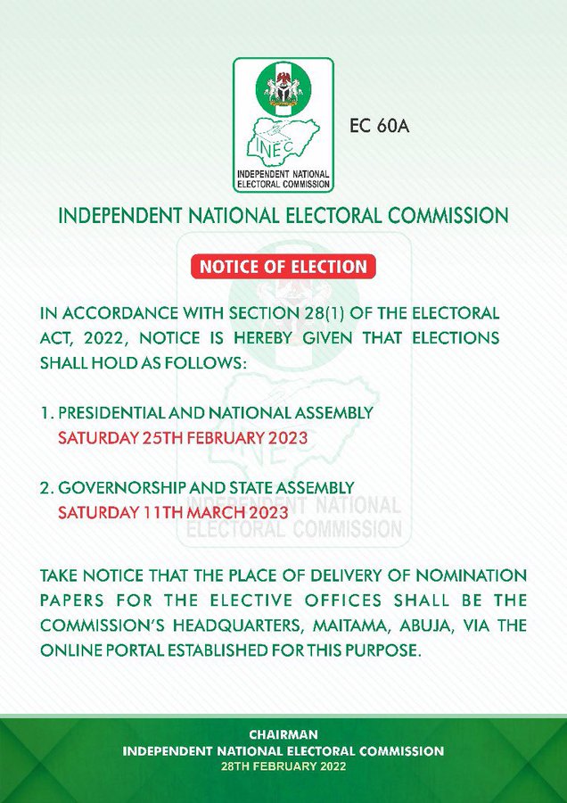 All you need to know about Nigeria’s 2023 general elections