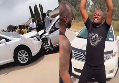 Israel DMW crashes new car gifted to him by Davido