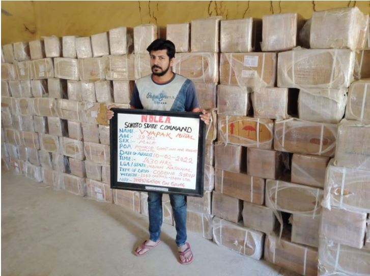 NDLEA arrests Indian with 134,700 bottles of smuggled codeine