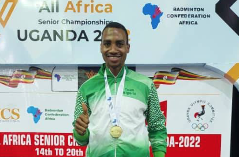 Without coach or any accompanying officials, Opeyori wins Gold at Africa Badminton Championship