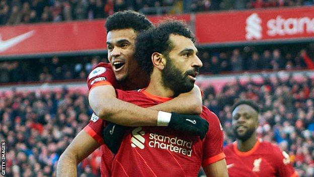Diaz, Salah net as Liverpool maintain relentless Man City pursuit