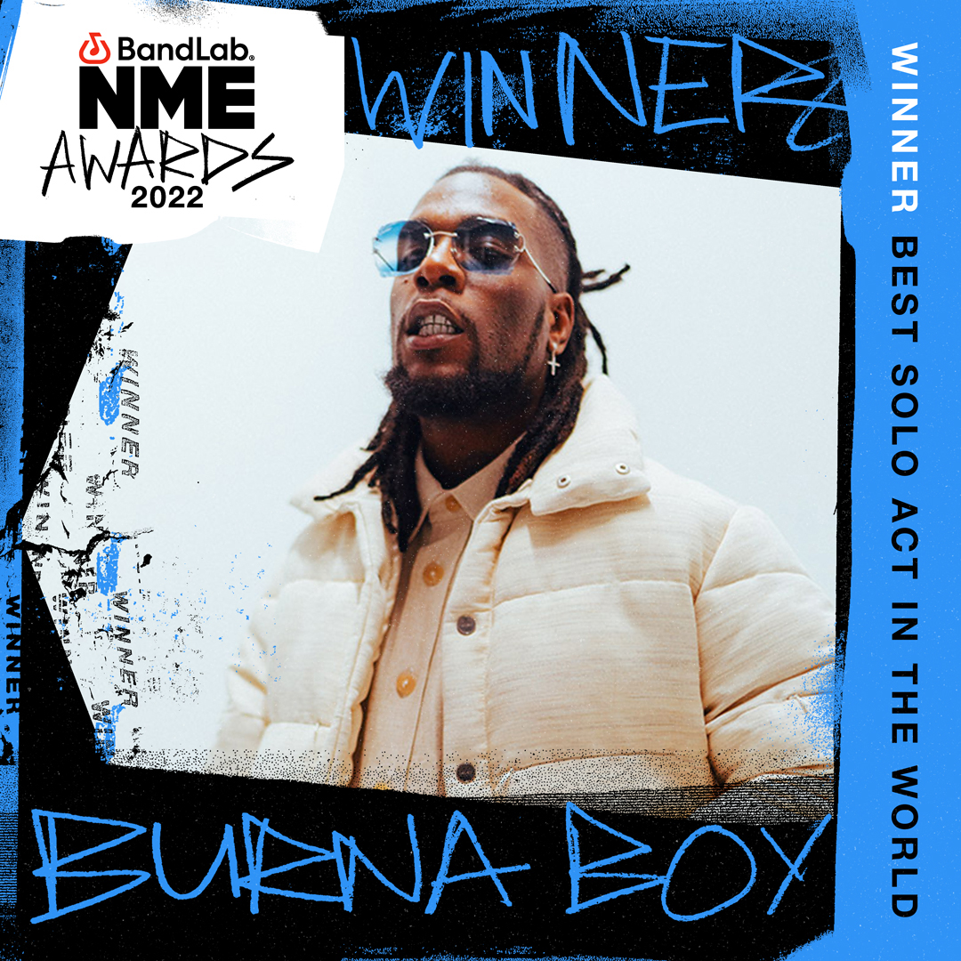 BANDLAB NME AWARDS 2022: Burna Boy bags Best Solo Act In The World award