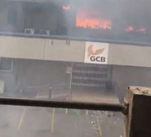 ACCRA: Fire razes GCB Bank
