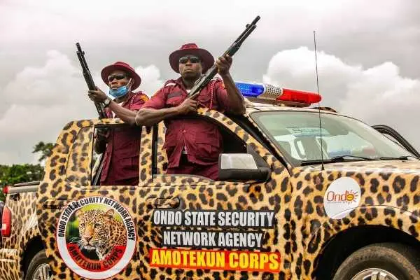 Amotekun  arrest three daredevil armed robbers in Ondo state