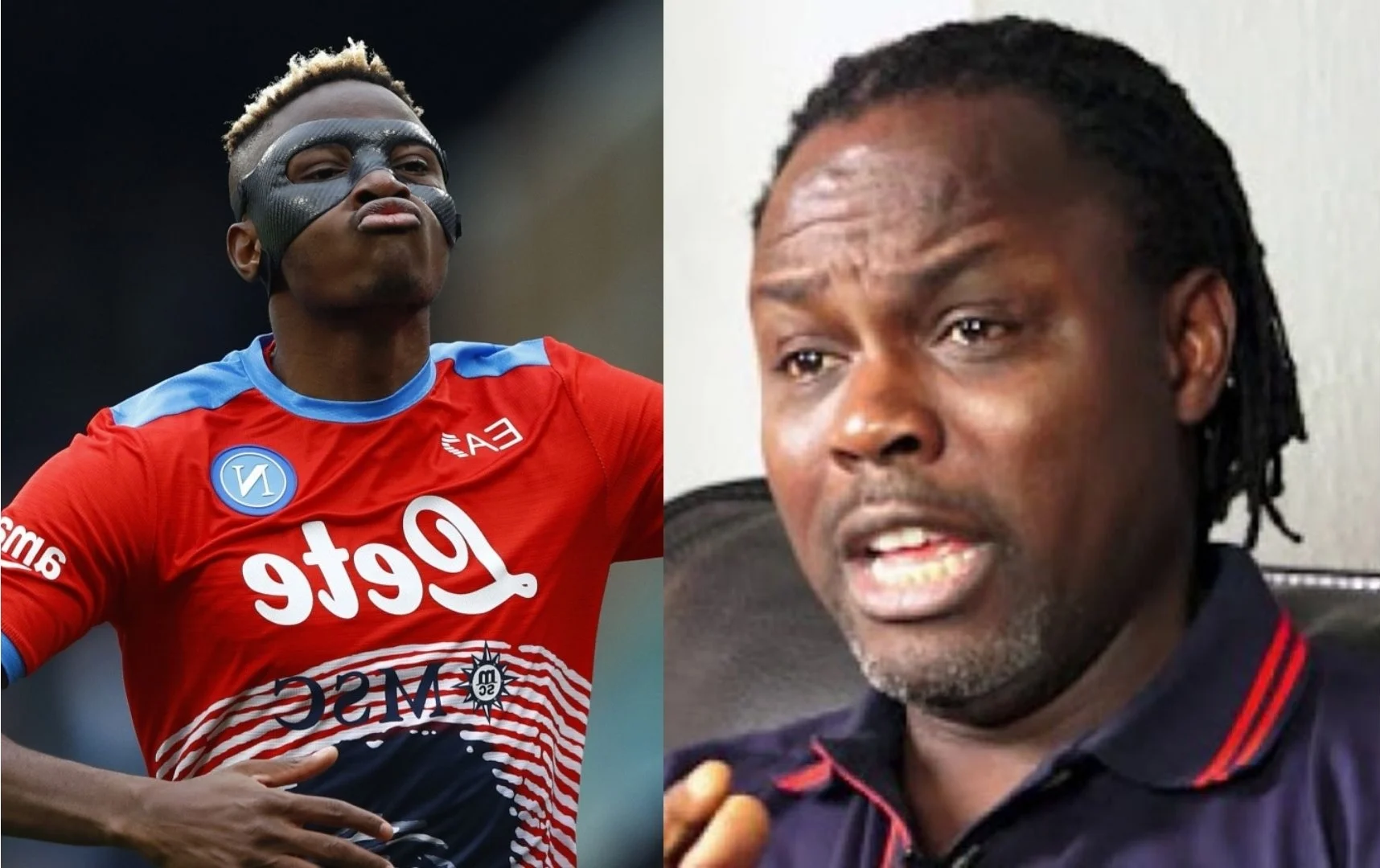 Humble yourself, Ikpeba fires back at Osimhen over bicycle kick comment