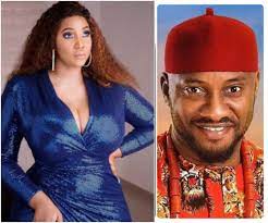 Yul Edochie and his new wife, Judith Austin dedicates son in church