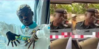 Police officer joins Portable fans to get sprayed money