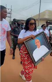 BBNaija Season 4 winner, Mercy Eke’s dad buried, as Maria Chike consoles her