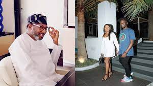 “Somebody is taking my baby” – Otedola rejoices over Temi’s engagement to Mr Eazi