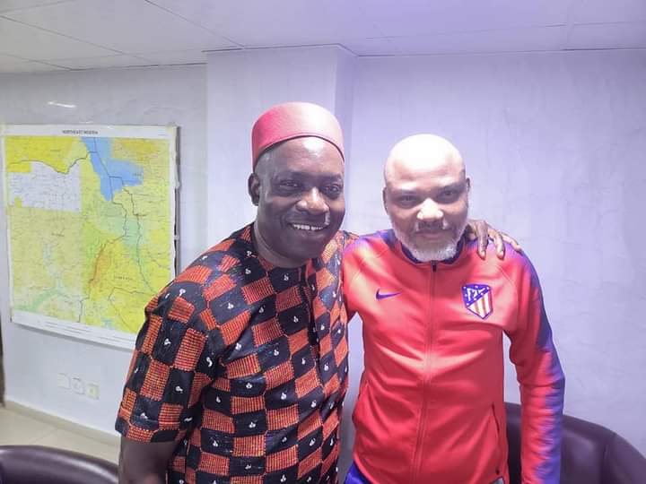 PHOTOS: Charles Soludo visits Nnamdi Kanu in custody