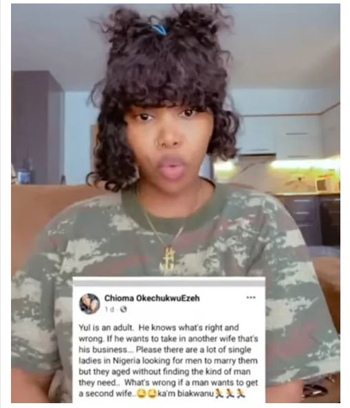 Lady calls out father’s second wife for supporting Yul Edochie