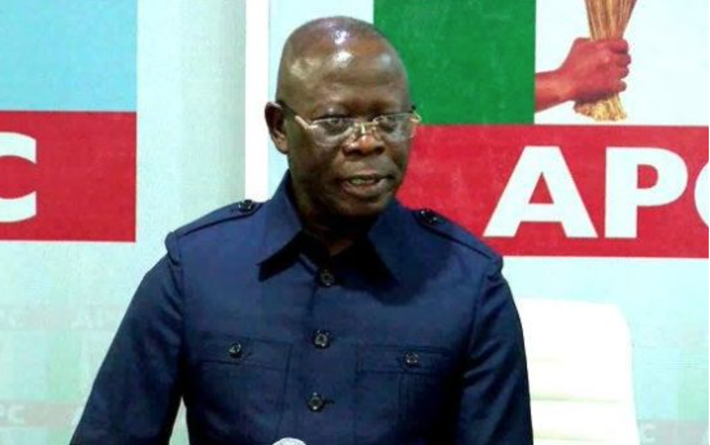VIDEO: WATCH moment Oshiomhole told Philip Shaibu off