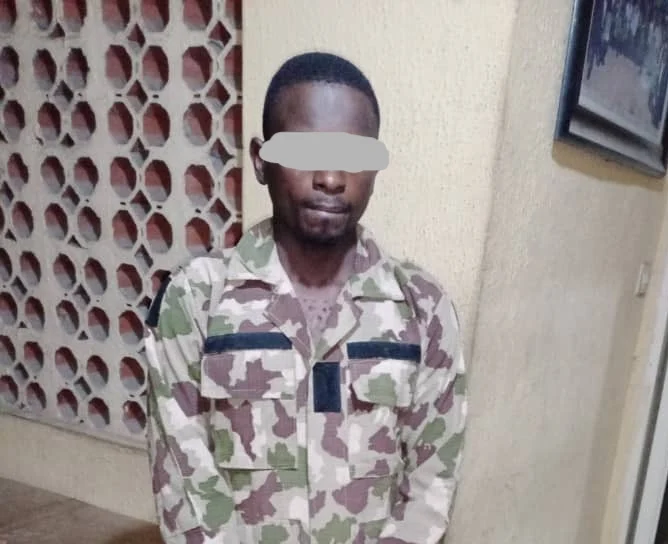 Police nabs fake soldier in Lagos