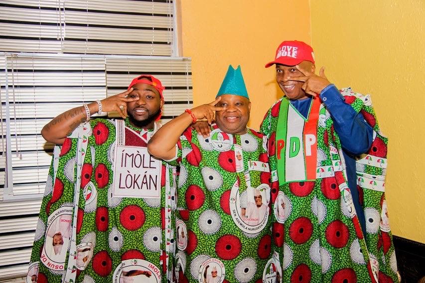 Photos: Fmr Senate President, Saraki, Davido, PDP guber candidate, Adeleke others celebrating