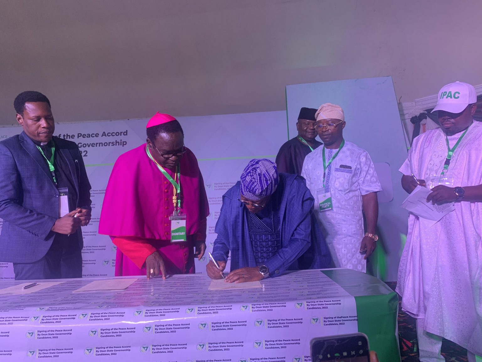 Osun governorship  candidates sign Peace Accord ahead of poll