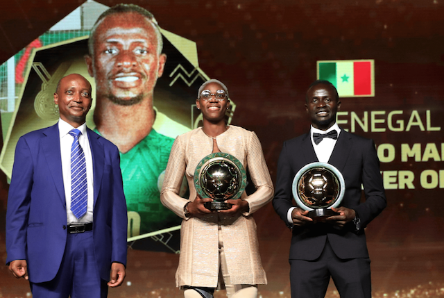 CAF awards: Sadio Mane reacts after winning 2022 African Player of the Year
