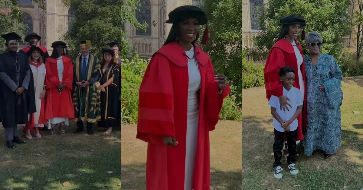 Address me as Dr Savage henceforth – Nigerian singer, Tiwa savage bags doctorate degree