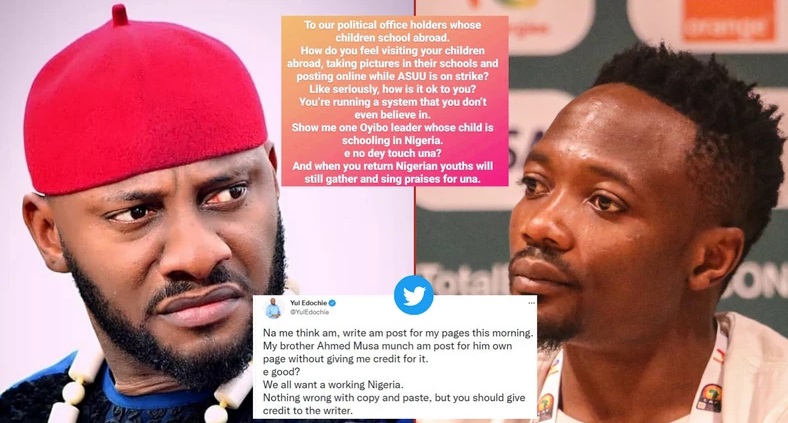 Actor Yul Edochie attacks Ahmed Musa for ‘stealing’ his post