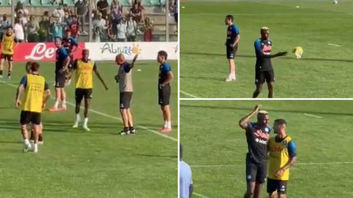 Osimhen thrown out of Napoli’s training over altercation with teammate