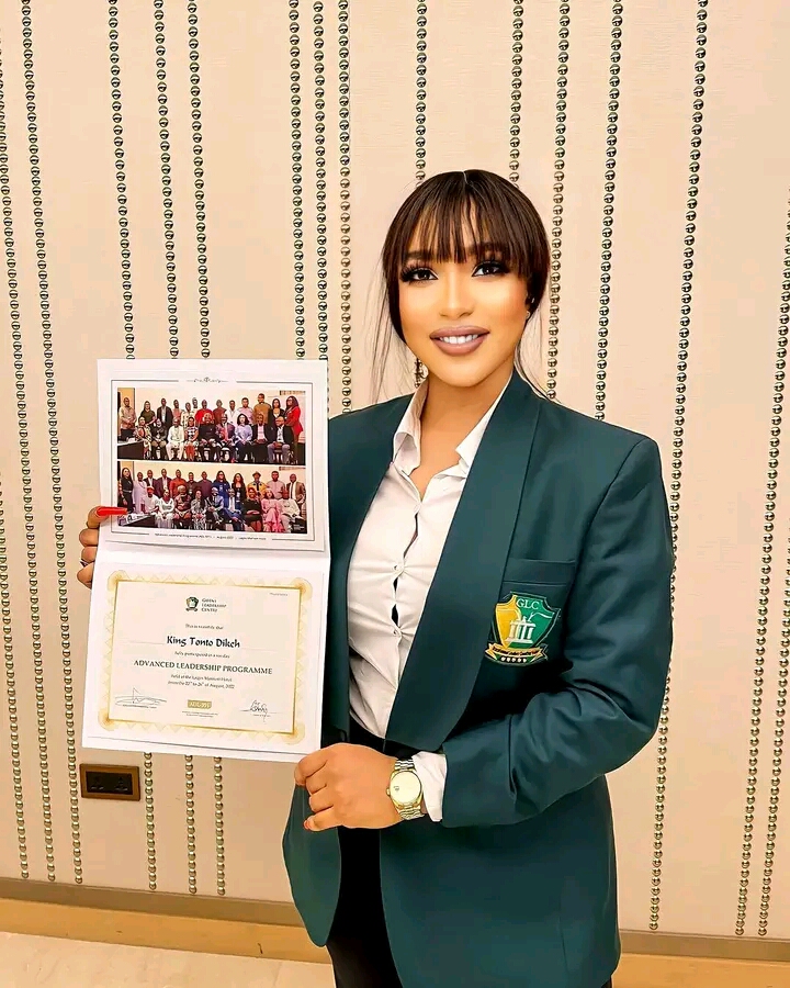 Actress Tonto Dikeh completes Advanced Leadership Course