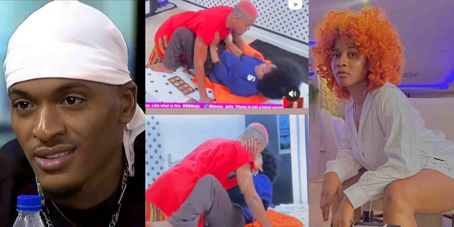 BBNaija: Groovy begs Phyna to slow down public display of affection towards him in Biggie’s house (VIDEO)