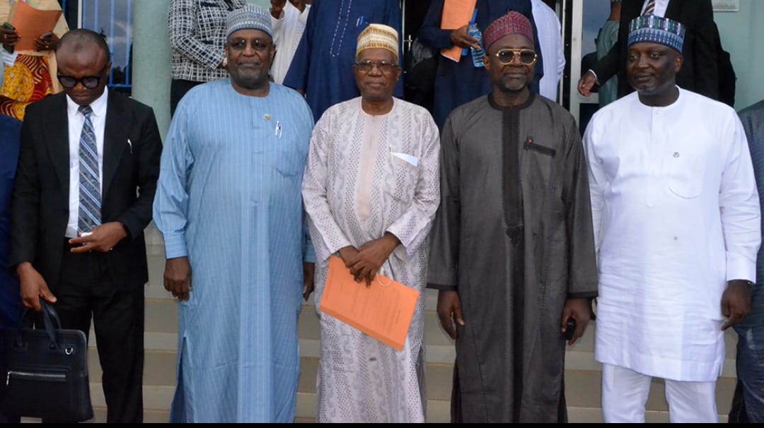 Left to right: Dr Kingsley Uzomah, Dr. Mohammed yakubu, Prof Salihu Mustafa, The Executive Vice Chairman, National Agency for Science and Engineering Infrastructure, (NASENI) Prof.Mohammed Sani Haruna and the chairman PICTT, Dr Mohammed Dahiru at the inauguration of the assessment committee of the Presidential Implementation Committee yesterday in Abuja.