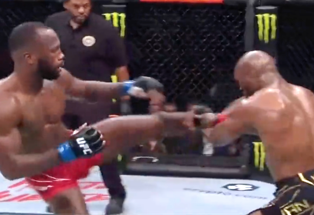 Kamaru Usman reacts after losing UFC welterweight title