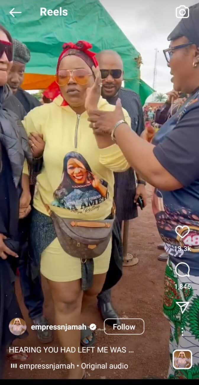 Actress, Empress Njamah breaks down in tears after watching Ada Ameh’s corpse