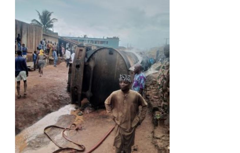 BREAKING: Fuel tanker explodes, razes buildings in Ogun